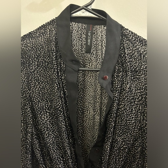 Marc Cain Sheer Dot Dress long Sleeve Black N1 - Picture 3 of 12